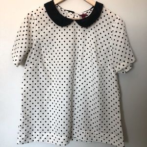 Merona: Polkadot Collared Blouse